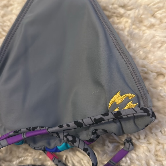 NWT billabong grey leopard bikini L - Picture 8 of 10